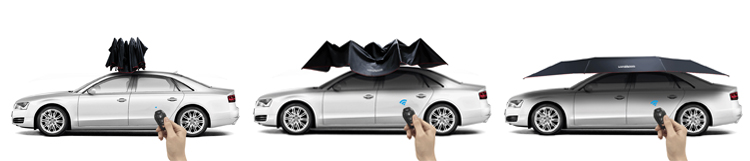 how to operate Lanmodo car umbrella